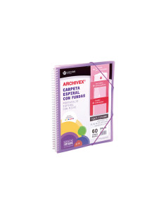CARPETA FUNDAS TARIFARIO CARCHIVO ESPIRAL PP ARCHIVEX-STAR CANGURO A4 60 F VIOLETA