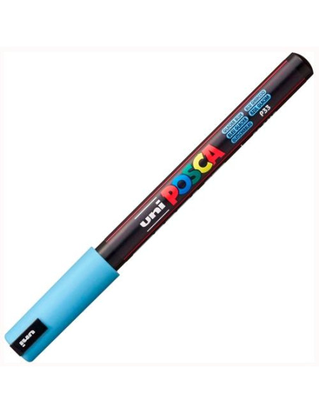POSCA MARCADOR  PC-1MR NO PERMANENTE PUNTA EXTRAFINA 07MM AZUL GLACIAR