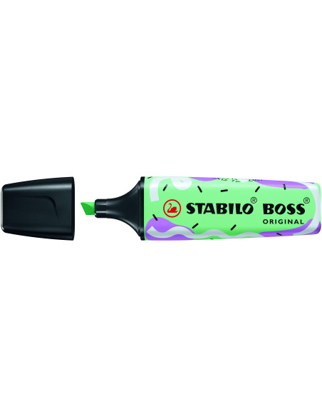 MARCADOR FLUOR STABILO BOSS 70 BY JU SCHNEE PASTEL  PIZCA DE MENTA