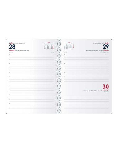DOHE AGENDA ANUAL SYNCRO ESPIRAL 15X21CM DP CIERRE CGOMA PP NEGRO 2026