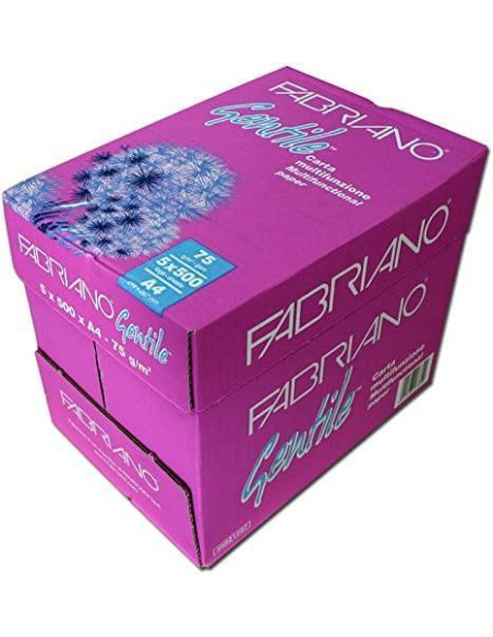 CAJA 5 PAQUETES 500h PAPEL FABRIANO "GENTILE" A4 75gr