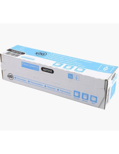 CAJA 20 ROLLOS PAPEL TÉRMICO EXACOMPTA 57x40mm