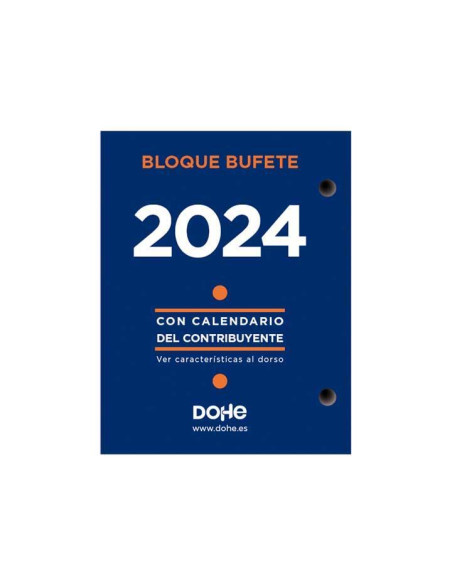 CALENDARIO 2026 DOHE BLOQUE BUFETE 85x11cm CASTELLANO