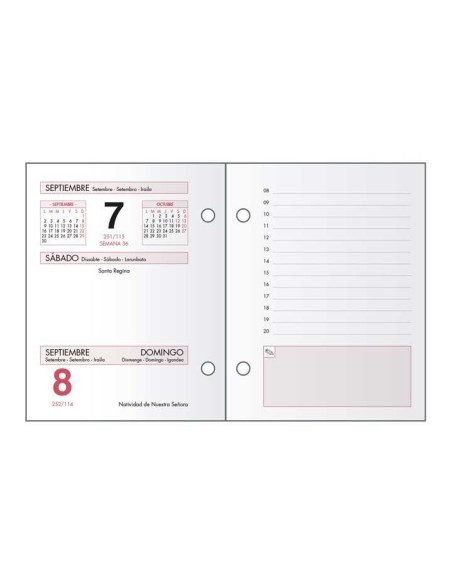 CALENDARIO 2026 DOHE BLOQUE BUFETE 85x11cm CASTELLANO