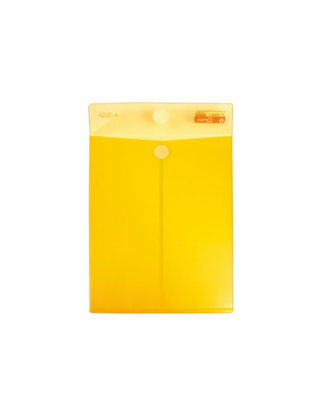 OFFICE BOX CARPETA SOBRE CIERRE CVELCRO CLASSIC A4 VERTICAL PLÁSTICO AMARILLO TRANSLÚCIDO