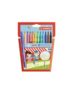 ESTUCHE 12 ROTULADORES STABILO POWER