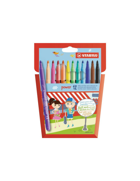 ESTUCHE 12 ROTULADORES STABILO POWER