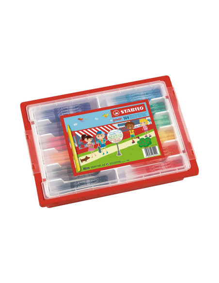 SCHOOLPACK 144 ROTULADORES STABILO POWER