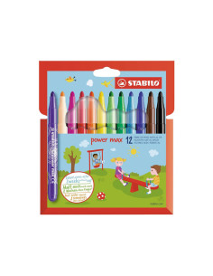 ESTUCHE 12 ROTULADORES STABILO POWER MAX