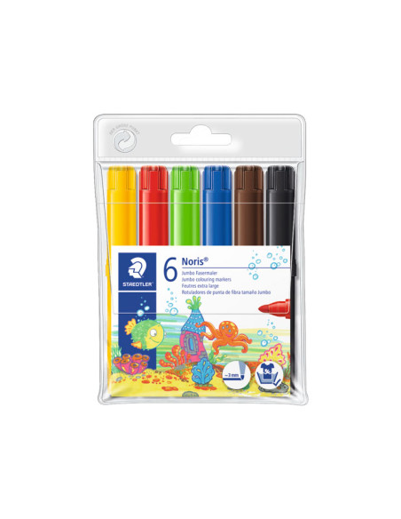 PACK 6 ROTULADORES STAEDTLER NORIS JUMBO SURTIDOS