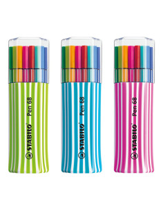 ESTUCHE SINGLE PACK 15 ROTULADORES STABILO PEN 68