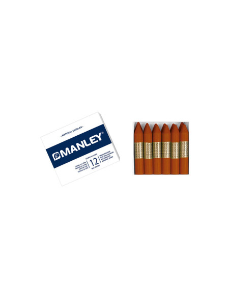 MANLEY ESTUCHE DE 12 CERAS 60MM 28 TIERRA SIENA TOSTADA