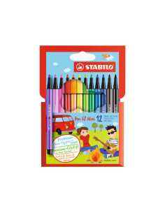 MINI ESTUCHE 12 ROTULADORES STABILO PEN 68