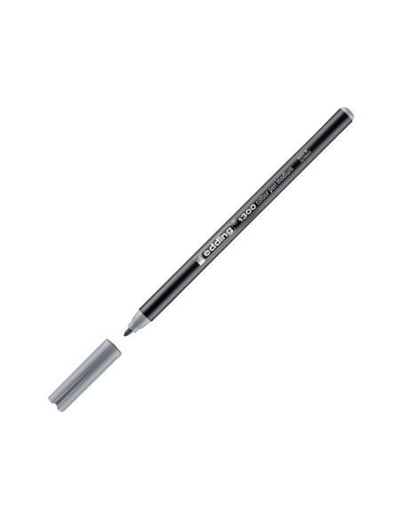 ROTULADOR FIBRA EDDING 1300 GRIS PLATA