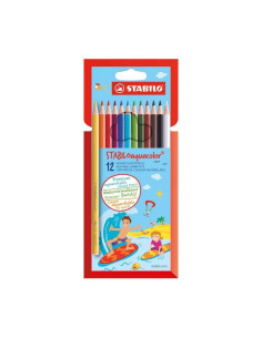 ESTUCHE 12 LÁPICES DE COLORES STABILO AQUACOLOR