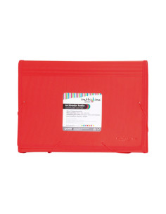 CARPETA CLASIFICADORA GRAFOPLAS CON FUELLE MULTILINE ROJO