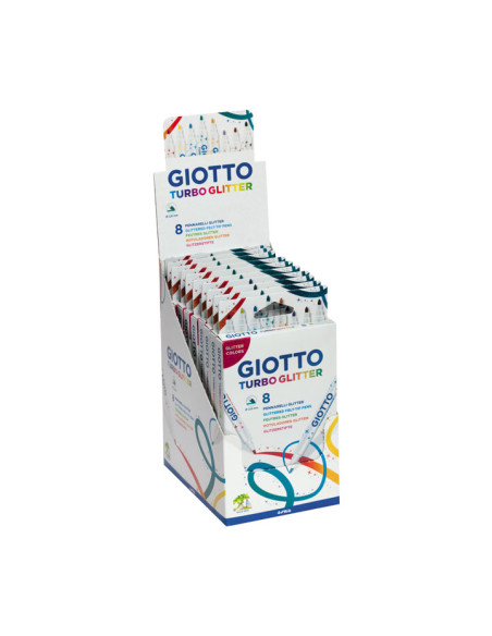 ESTUCHE 8 ROTULADORES GIOTTO TURBO GLITTER