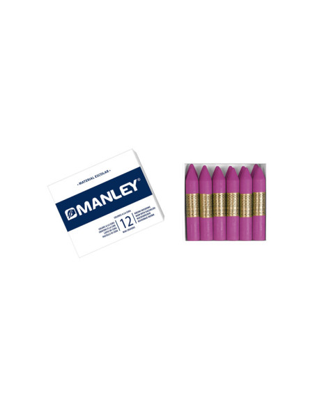 MANLEY ESTUCHE DE 12 CERAS 60MM 39 LILA