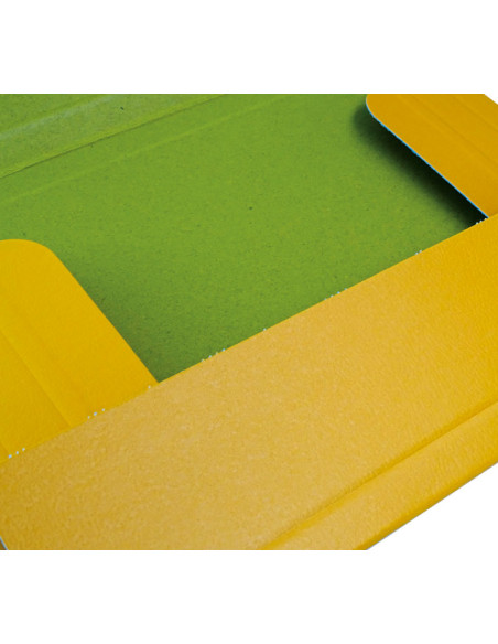 CARPETA de GOMAS y SOLAPAS MARIOLA CARTON ABG F AMARILLO