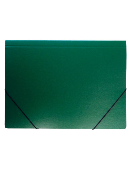 CARPETA de GOMAS y SOLAPAS MARIOLA CARTON ABG F VERDE