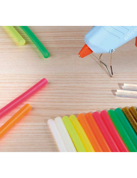 COLA TERMOFUSIBLE en BARRA PLICO MINI FLUO blister de 22