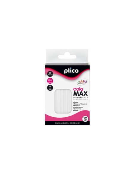 BLÍSTER 12 BARRAS COLA MAX PLICO Ø 115mm x 100mm