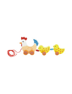 ARRASTRE ANDREU TOYS GALLINA CON POLLITOS
