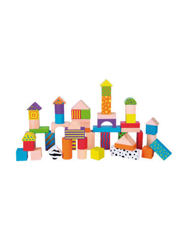 CAJA 50 BLOQUES DE MADERA ANDREU TOYS