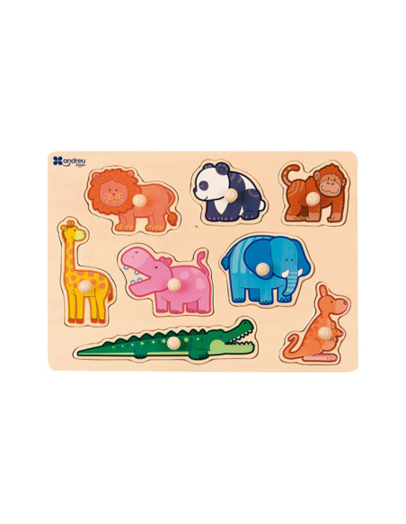 PUZZLE 8 PIEZAS ANDREU TOYS JUNGLE ANIMALS