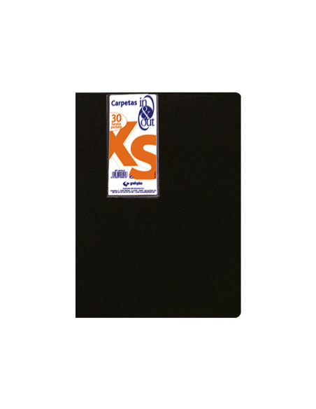 CARPETA FUNDAS TARIFARIO GRAFOPLAS ESPIRAL PP IN&OUT XS A4 30 F OPACO NEGRO