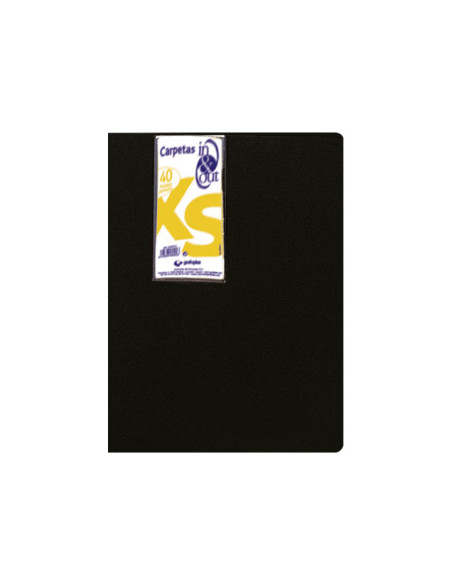 CARPETA FUNDAS TARIFARIO GRAFOPLAS ESPIRAL PP IN&OUT XS A4 40 F OPACO NEGRO