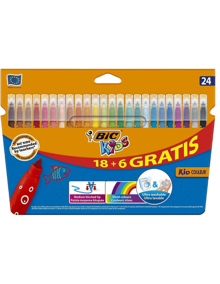 ESTUCHE 186 ROTULADORES BIC COULEUR MEDIUM