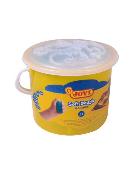 CUBO 4 BOTES PLASTILINA JOVI SOFT DOUGH BLANDIVER + ACCESORIOS