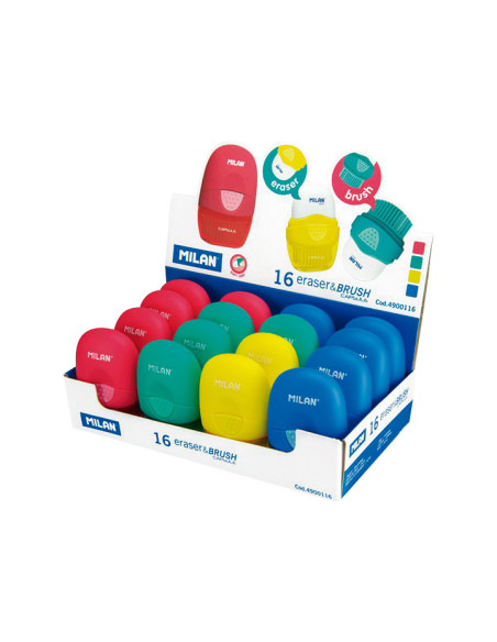 GOMA DE BORRAR MILAN ERASER & BRUSH CAPSULE