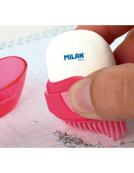 GOMA DE BORRAR MILAN ERASER & BRUSH CAPSULE