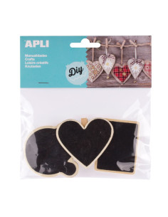 BOLSA 3 PINZAS APLI DE MADERA ACABADO PIZARRA