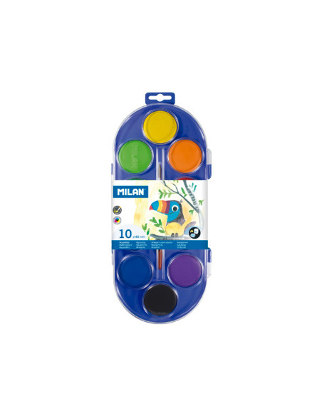 ACUARELAS MILAN de 10  45mm CON PINCEL