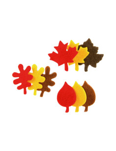 BOLSA 27 FIGURAS DE FIELTRO FIXO KIDS HOJAS OTOÑO