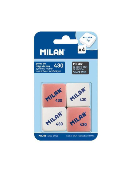 BLÍSTER 4 GOMAS DE BORRAR MILAN 430
