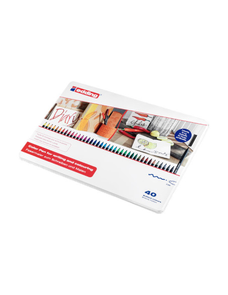 CAJA DE METAL 40 ROTULADORES EDDING 1300