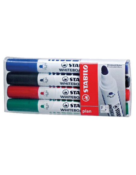 ESTUCHE 4 ROTULADORES STABILO PLAN