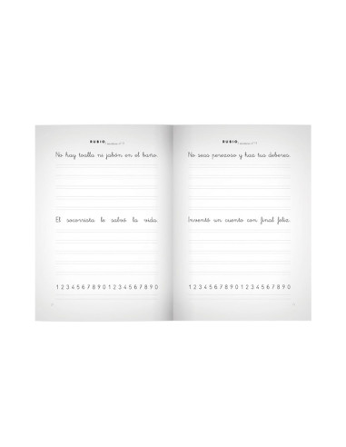 PACK 10 CUADERNOS RUBIO ESCRITURA PRIMARIA 11