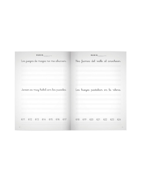 PACK 10 CUADERNOS RUBIO ESCRITURA PRIMARIA 11