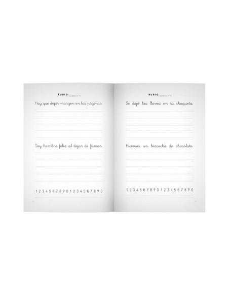 PACK 10 CUADERNOS RUBIO ESCRITURA PRIMARIA 12
