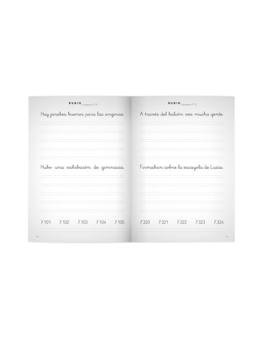 PACK 10 CUADERNOS RUBIO ESCRITURA PRIMARIA 12