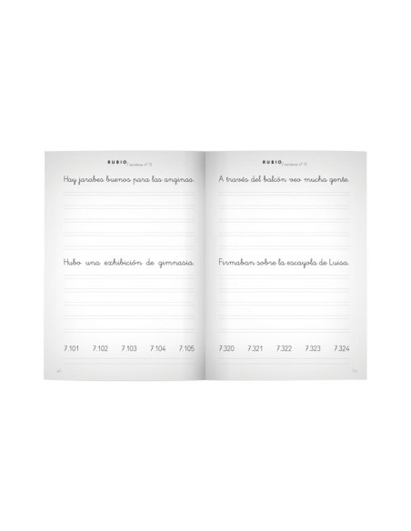PACK 10 CUADERNOS RUBIO ESCRITURA PRIMARIA 12