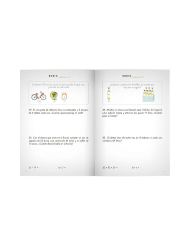 PACK 10 CUADERNOS RUBIO PROBLEMAS P12