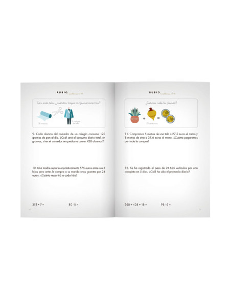 PACK 10 CUADERNOS RUBIO PROBLEMAS P16