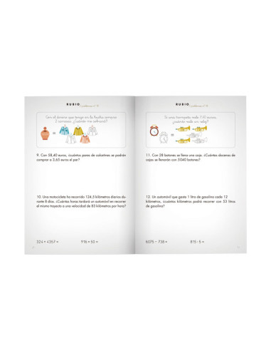 PACK 10 CUADERNOS RUBIO PROBLEMAS P19