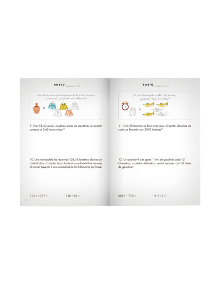 PACK 10 CUADERNOS RUBIO PROBLEMAS P19